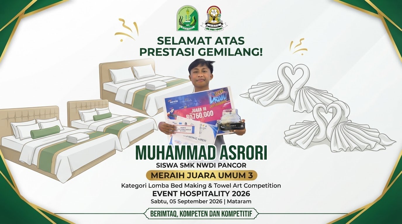 Siswa SMK NWDI Pancor Raih Juara III Hospitality Event 2026